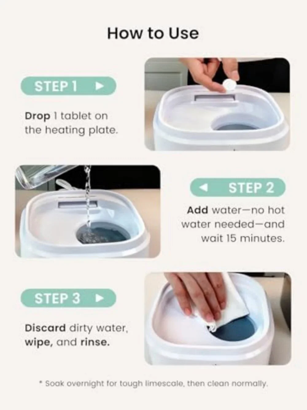 Deep Limescale Removal Tablets for Bottle Sterilizer & Warmer - Effective
